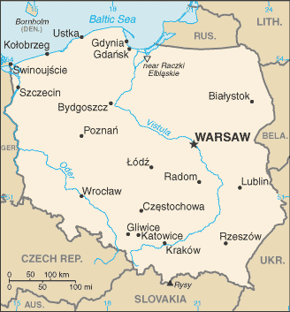 Map of Poland