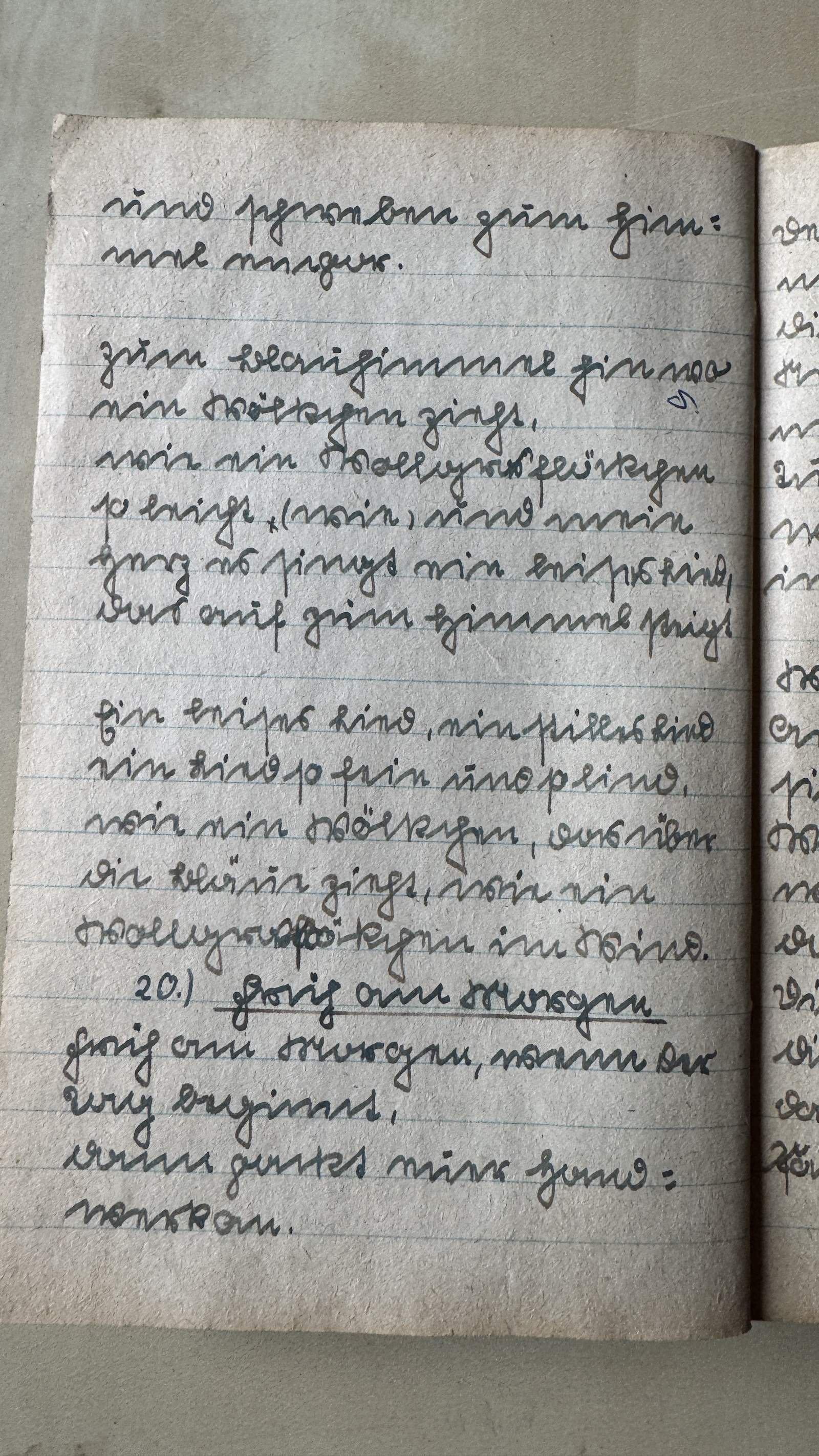 Original Liederbuch Seite 020