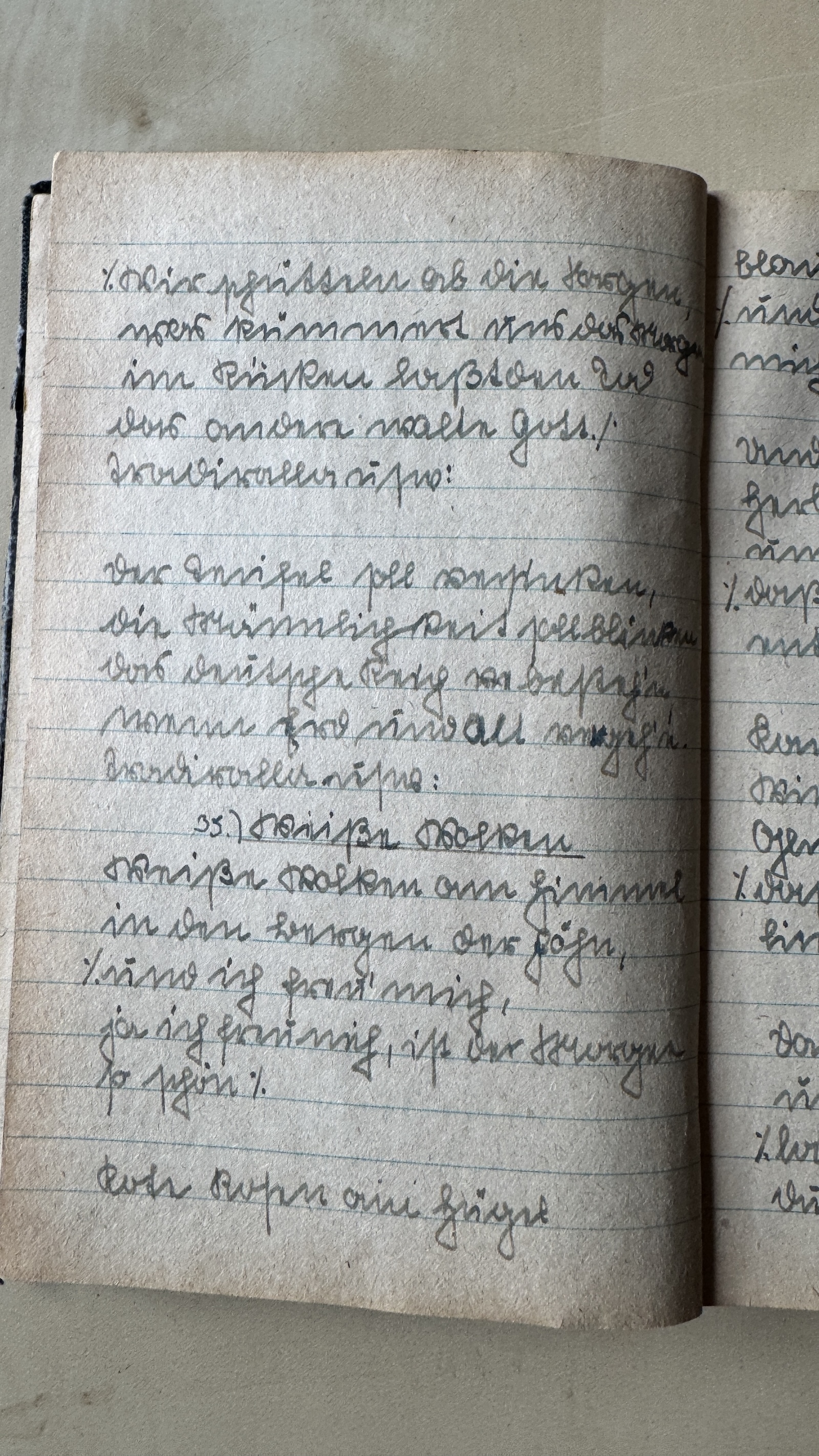 Original Liederbuch Seite 038