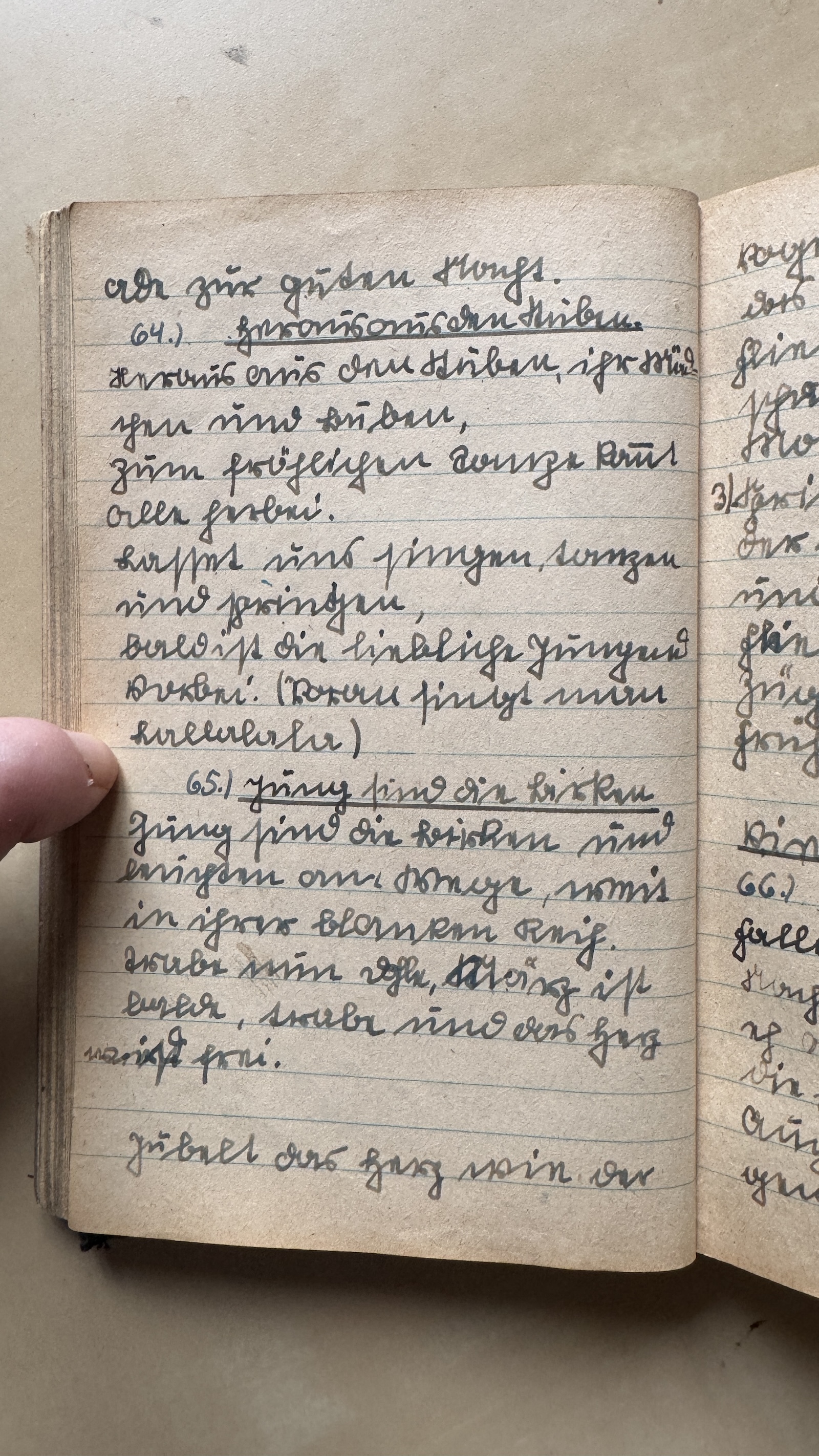 Original Liederbuch Seite 073