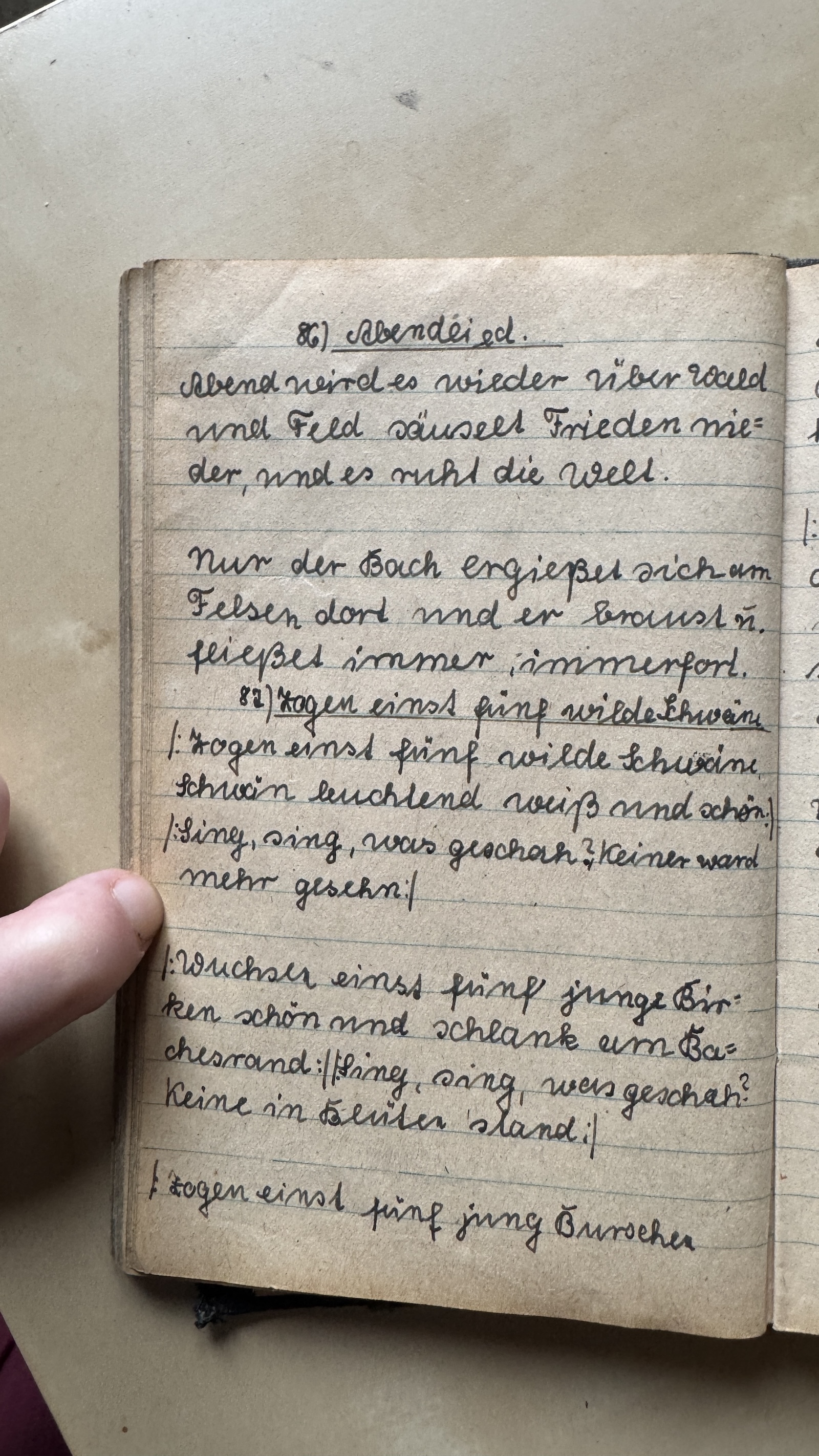 Original Liederbuch Seite 091