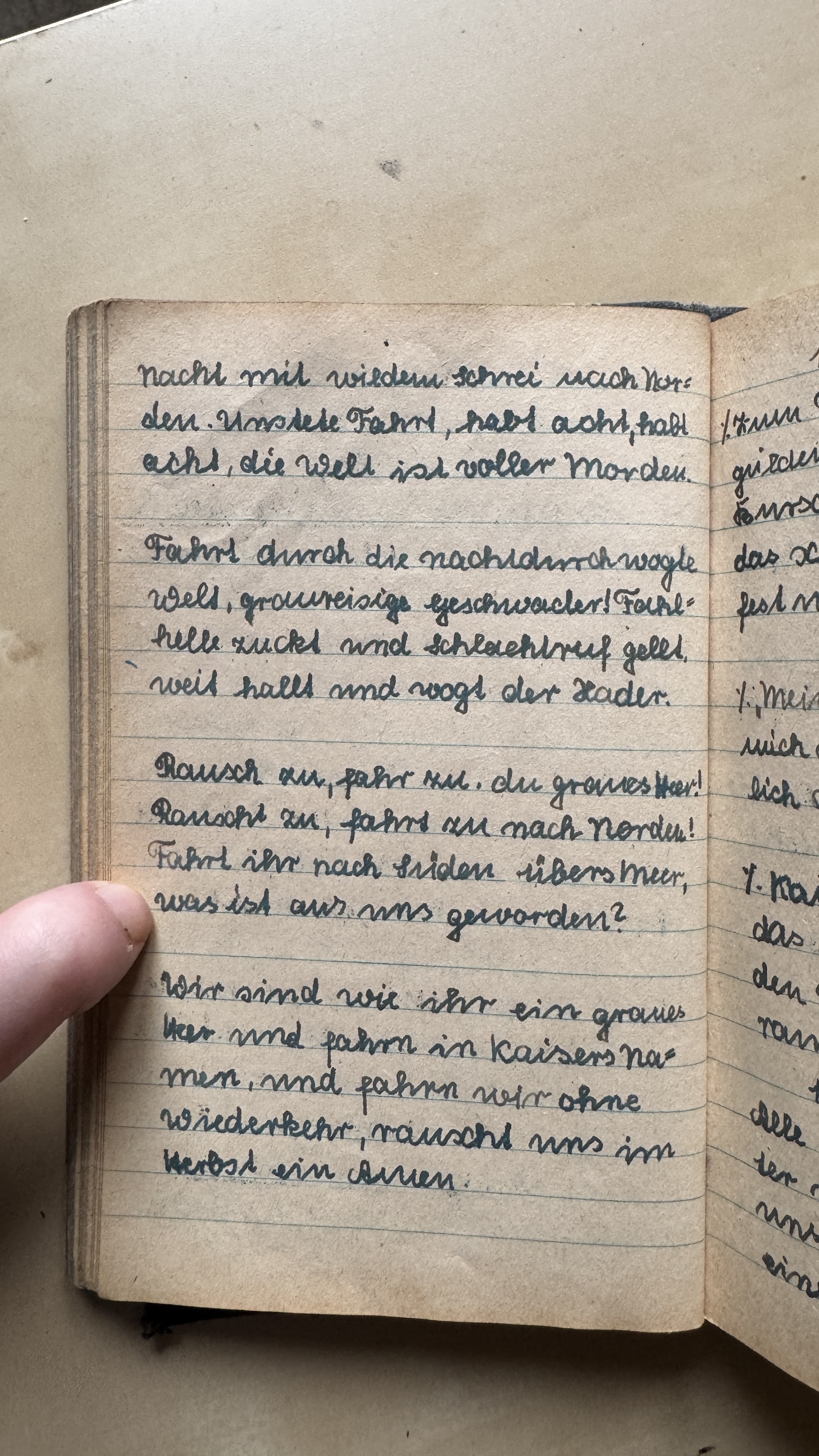 Original Liederbuch Seite 105