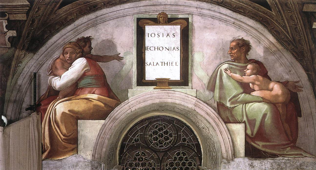 Lünette Josia, Jechonia und Schealtiel