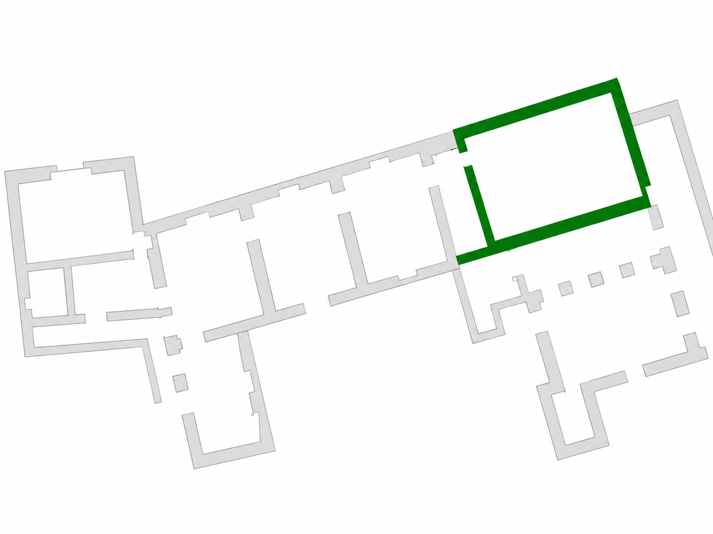 Grundriss mit markierter Sala di Costantino