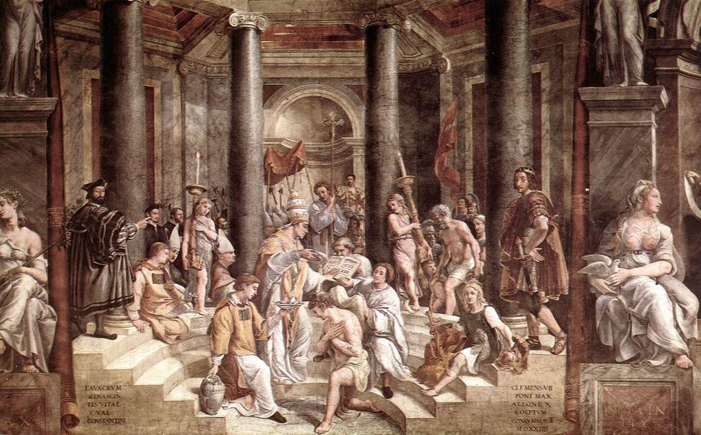 Detail aus der Taufe Konstantins