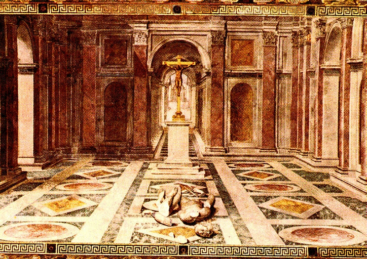 Detail des Triumphs der christlichen Religion