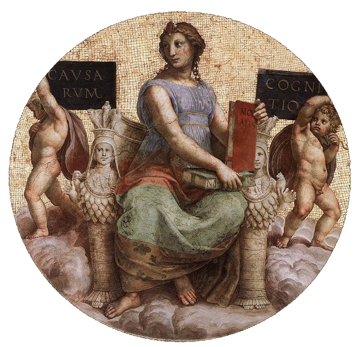 Philosophie – Tondo im Deckengewölbe der Stanza della Segnatura