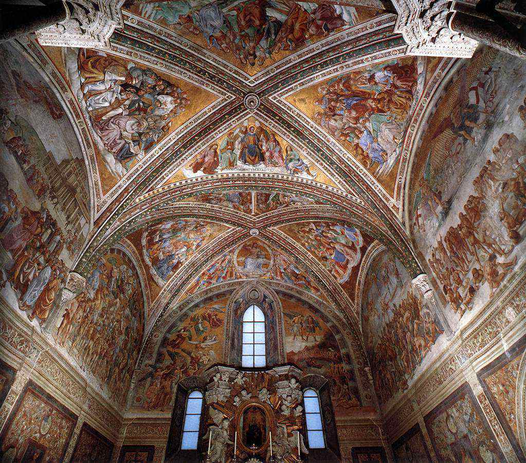 Innenansicht der Cappella di San Brizio in Orvieto