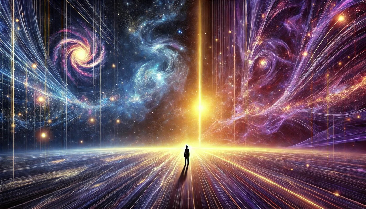 Surreale kosmische Landschaft zu Alles ist nichts