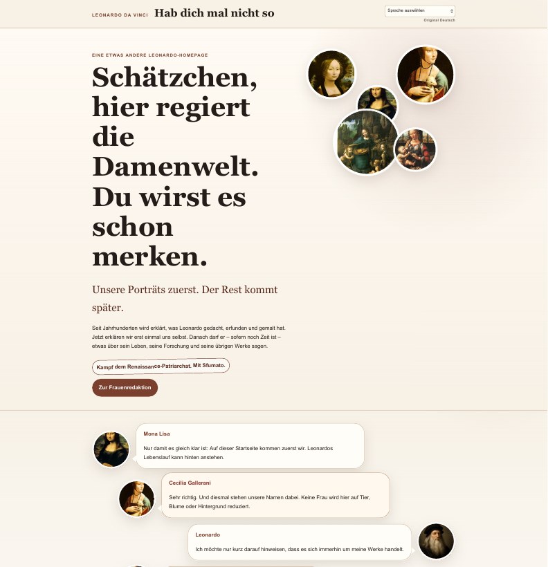 Ausschnitt aus dem Leonardo-Projekt