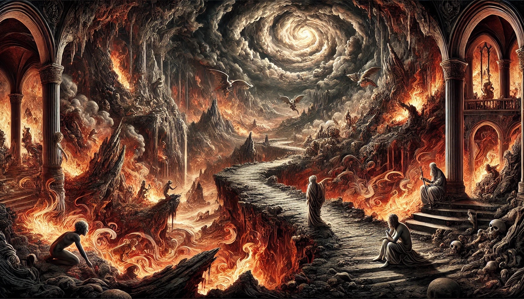 Künstlerische Darstellung des Inferno