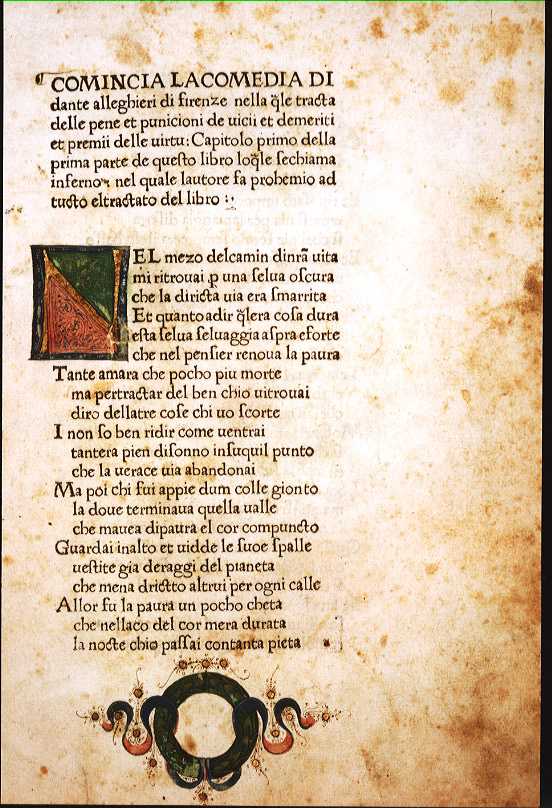 Historische Dante-Handschrift