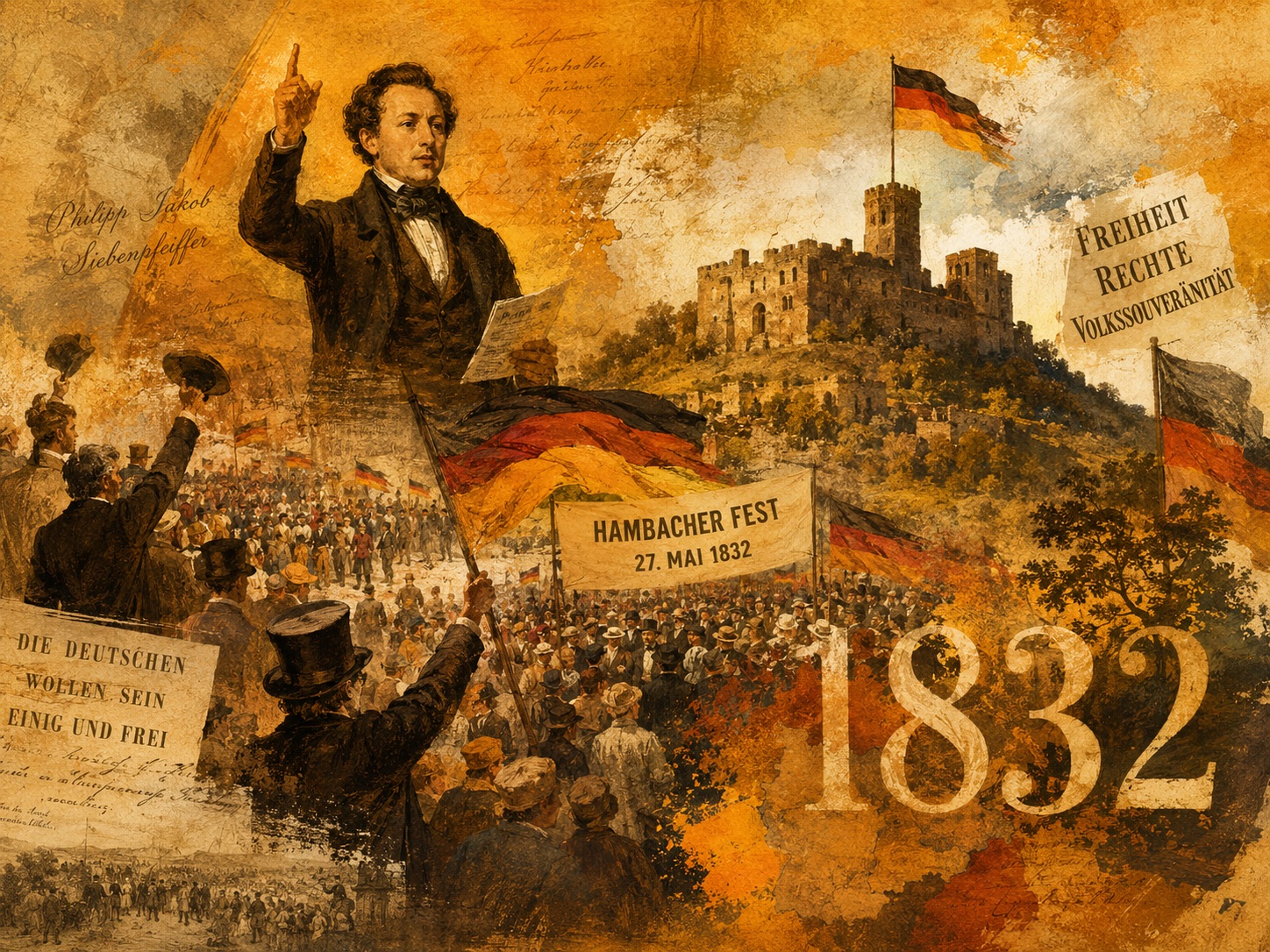 Gestaltung zum Hambacher Fest 1832