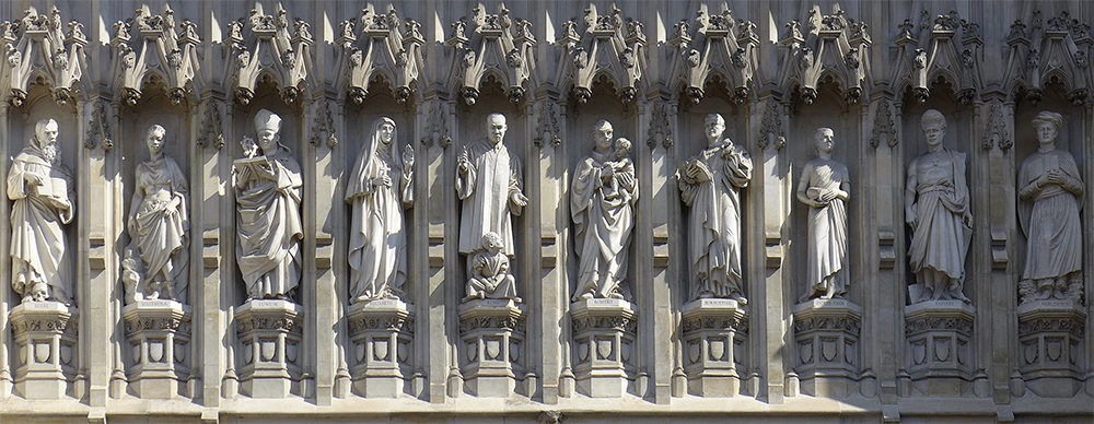 Die zehn Märtyrer des 20. Jahrhunderts an Westminster Abbey