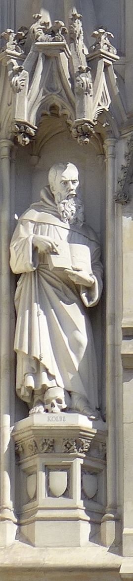 Statue von Maximilian Kolbe an Westminster Abbey
