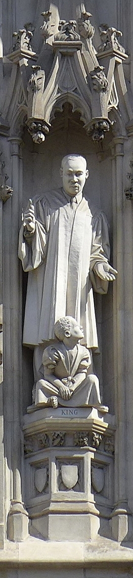 Statue von Martin Luther King Jr. an Westminster Abbey