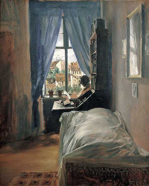Schlafzimmer des Künstlers in der Ritterstraße – Adolph Menzel