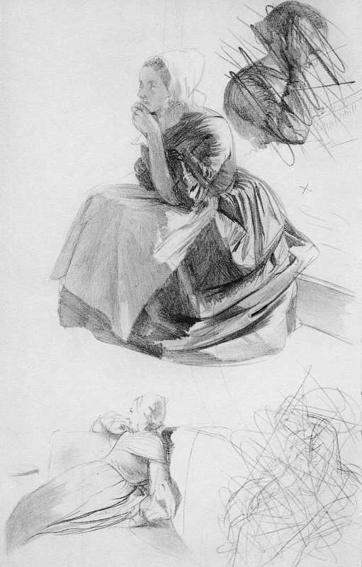 Skizze von Adolph Menzel, Blatt 17