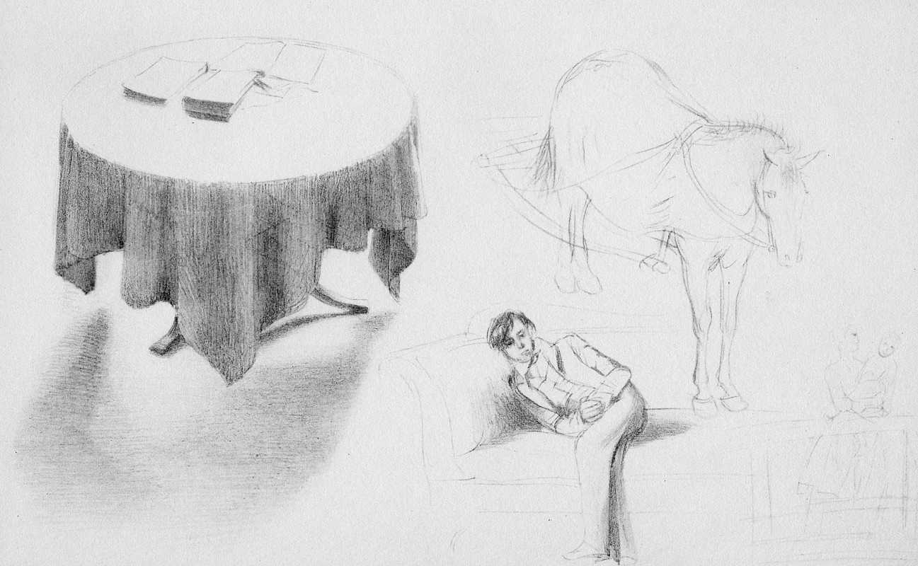 Skizze von Adolph Menzel, Blatt 18