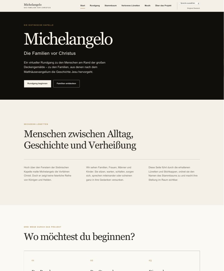 Ausschnitt aus Susanne Albers' Michelangelo-Projekt