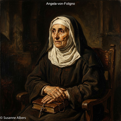 Künstlerische Darstellung: Angela von Foligno
