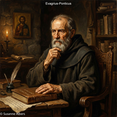 Künstlerische Darstellung: Evagrius Ponticus