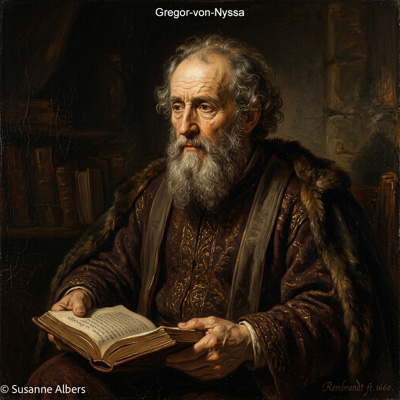 Künstlerische Darstellung: Gregor von Nyssa