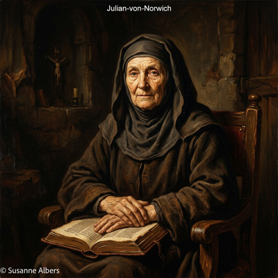 Künstlerische Darstellung: Julian von Norwich