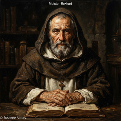 Künstlerische Darstellung: Meister Eckhart