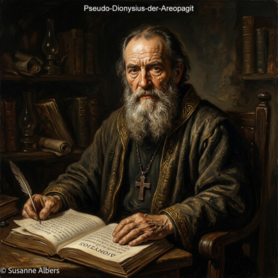 Künstlerische Darstellung: Pseudo-Dionysius der Areopagit