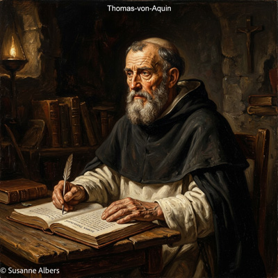 Künstlerische Darstellung: Thomas von Aquin