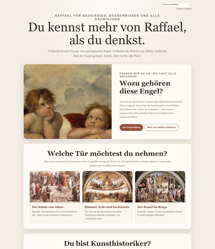 Ausschnitt aus Susanne Albers' Raffael-Projekt