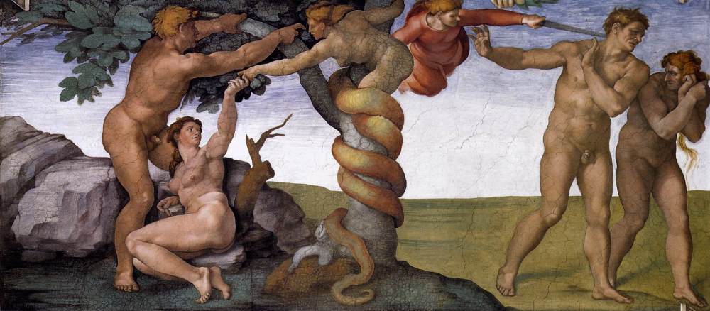 Michelangelo – Sündenfall und Vertreibung aus dem Paradies