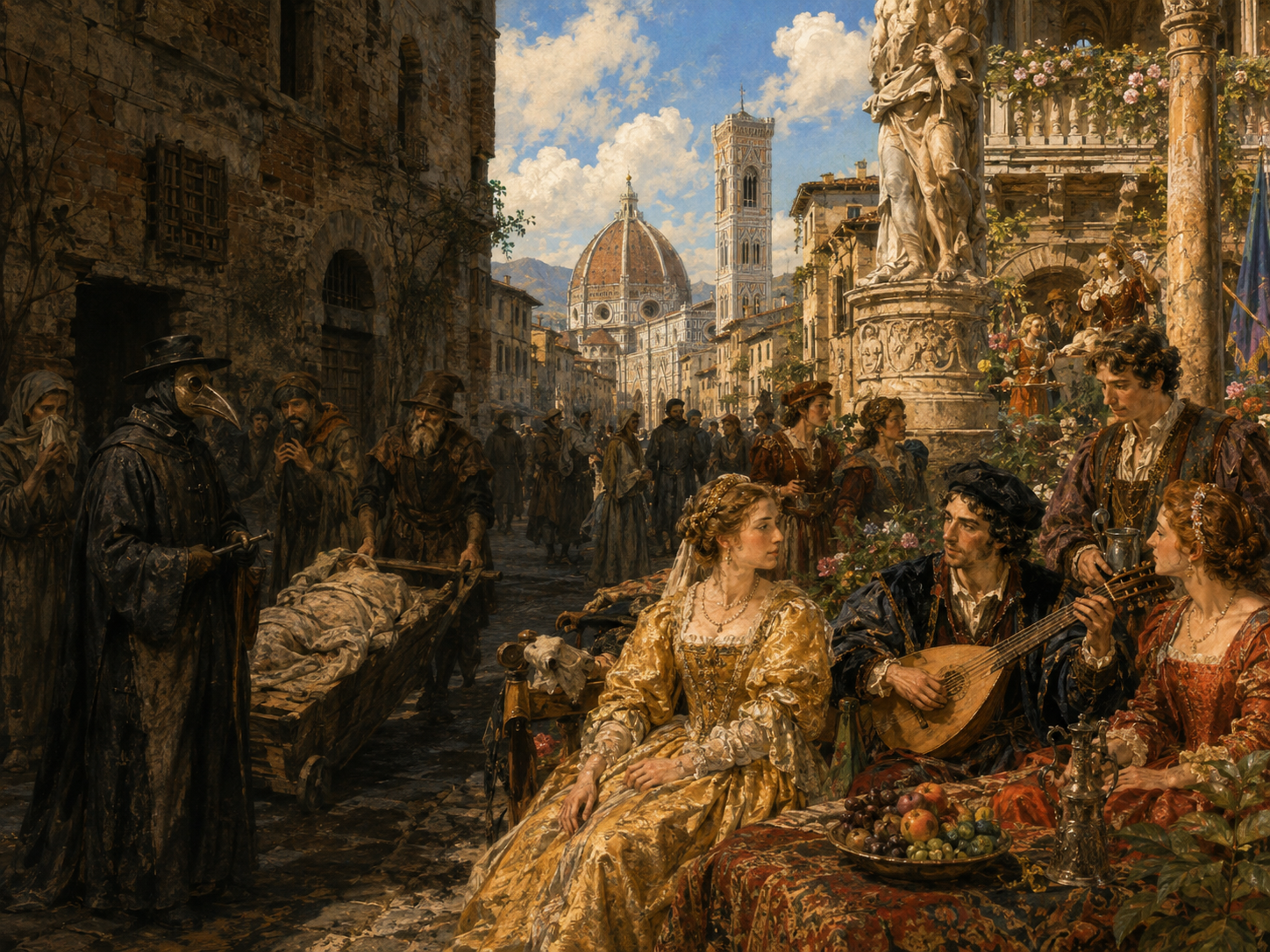 Eine Renaissancestadt zwischen Pestangst auf der einen und Musik, Fest und Schönheit auf der anderen Seite