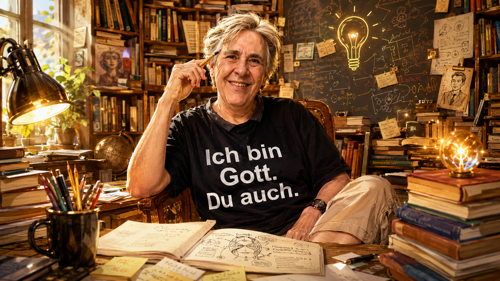 Susanne Albers an ihrem Arbeitsplatz